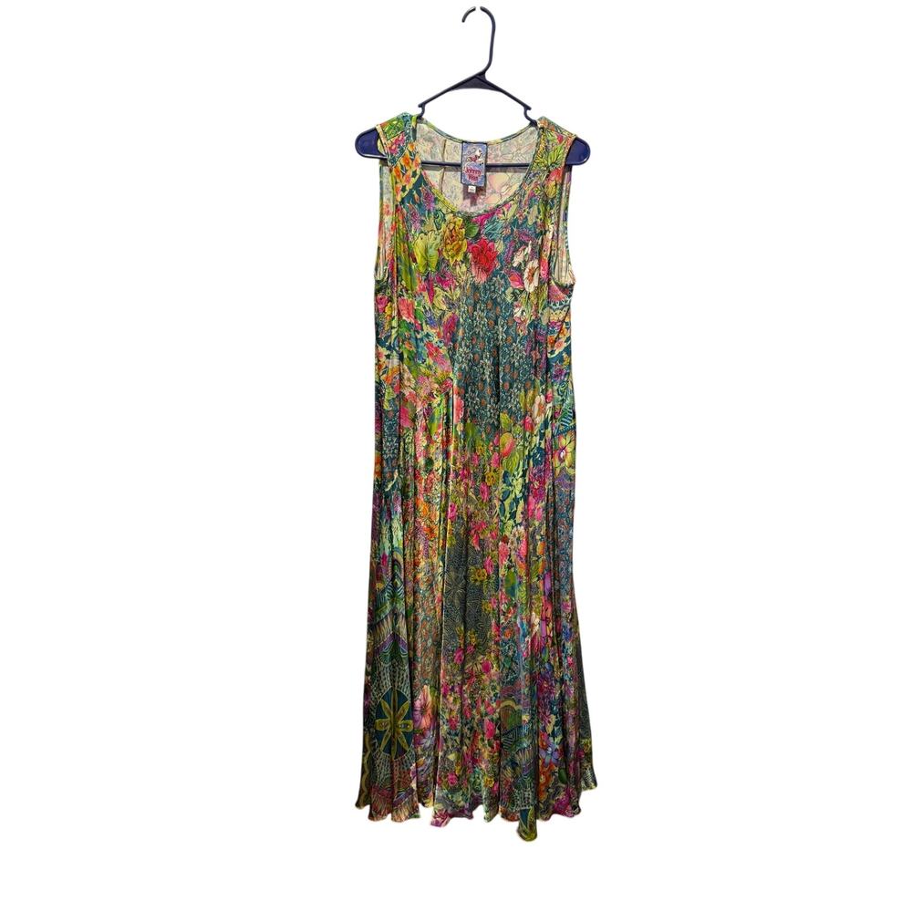Johnny Was Nefeli Alyssa Sleeveless Maxi Dress Size L